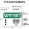 Signmission Safety Culture Sign, 5 in Width, Vinyl Decal, Rectangle OS-2PACK-SF-D-35-L-10726 - alternate 6